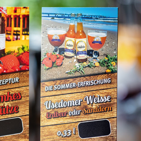 Angebotstafeln als Tischaufsteller