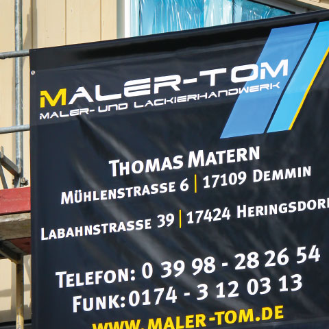 Gerüstplane Maler-Tom