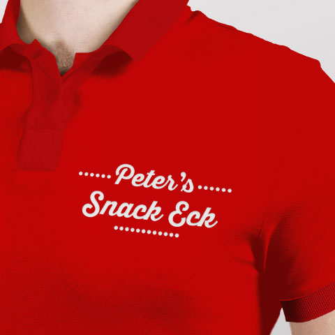 Arbeitsbekleidung Poloshirt Peter´s Snack Eck