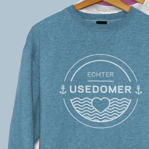 Werbeartikel Sweatshirt Echter Usedomer