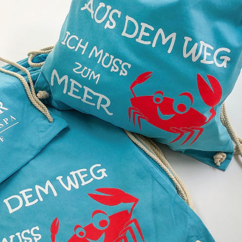 Turnbeutel für den Krabbenclub im Steigenberger Grandhotel & Spa Heringsdorf